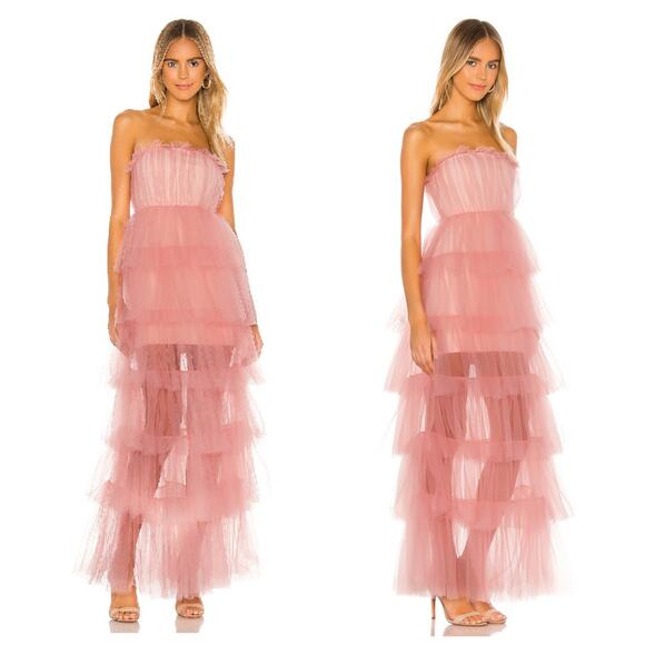 Lovers + Friends Dresses & Skirts - Elegant Pink Strapless Tulle Dress
